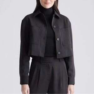 Quince Stretch Crepe Cropped Jacket